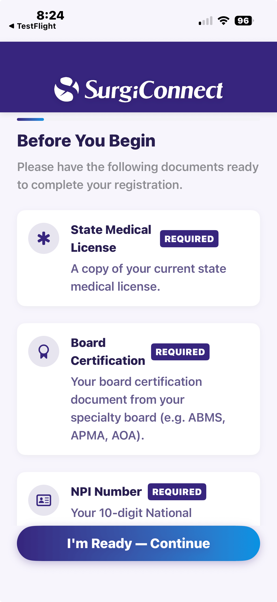 SurgiConnect — Before You Begin