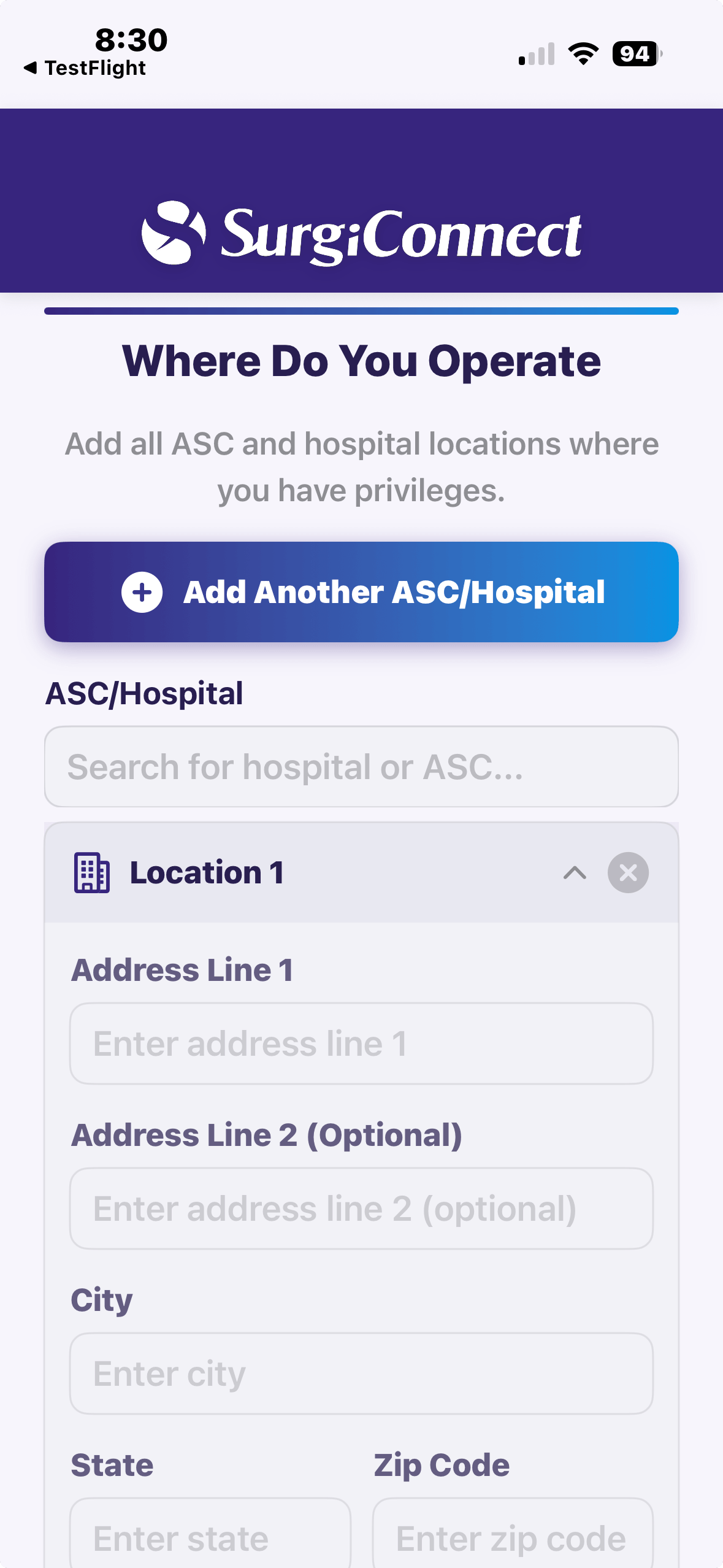 SurgiConnect — Where Do You Operate
